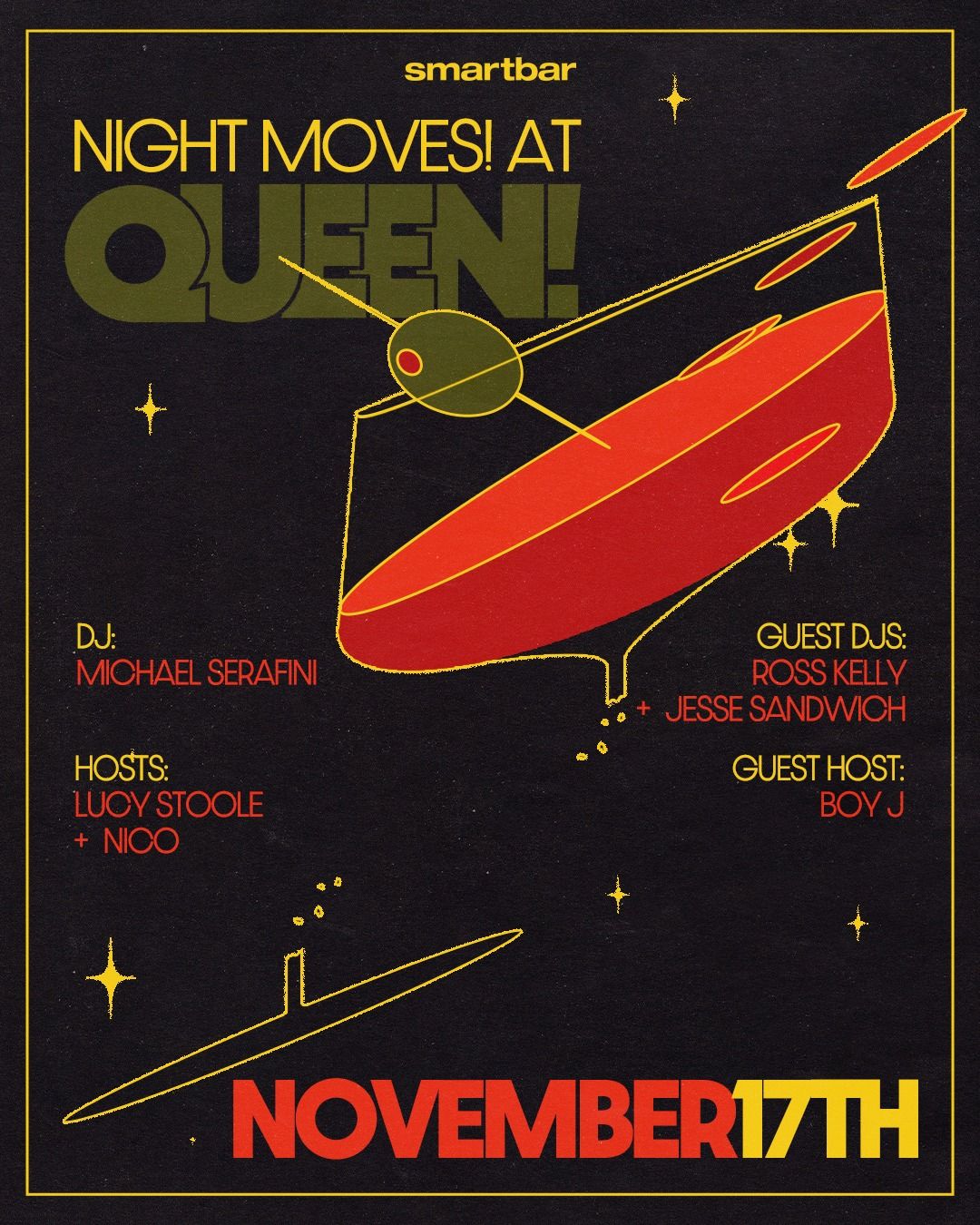 Night Moves At Queen! ft. Ross Kelly * Jesse Sandwich * Michael Serafini