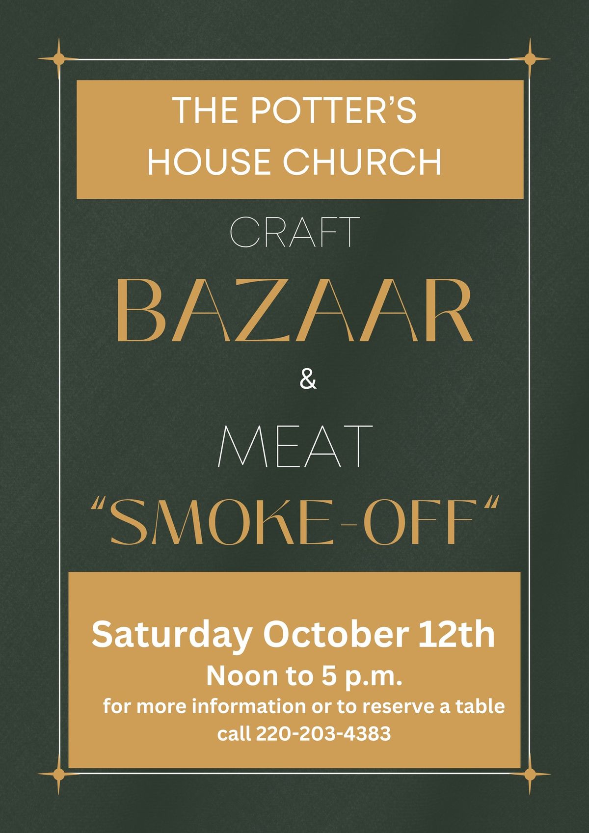 Craft Bazaar and Meat Smoke-Off Fundraiser