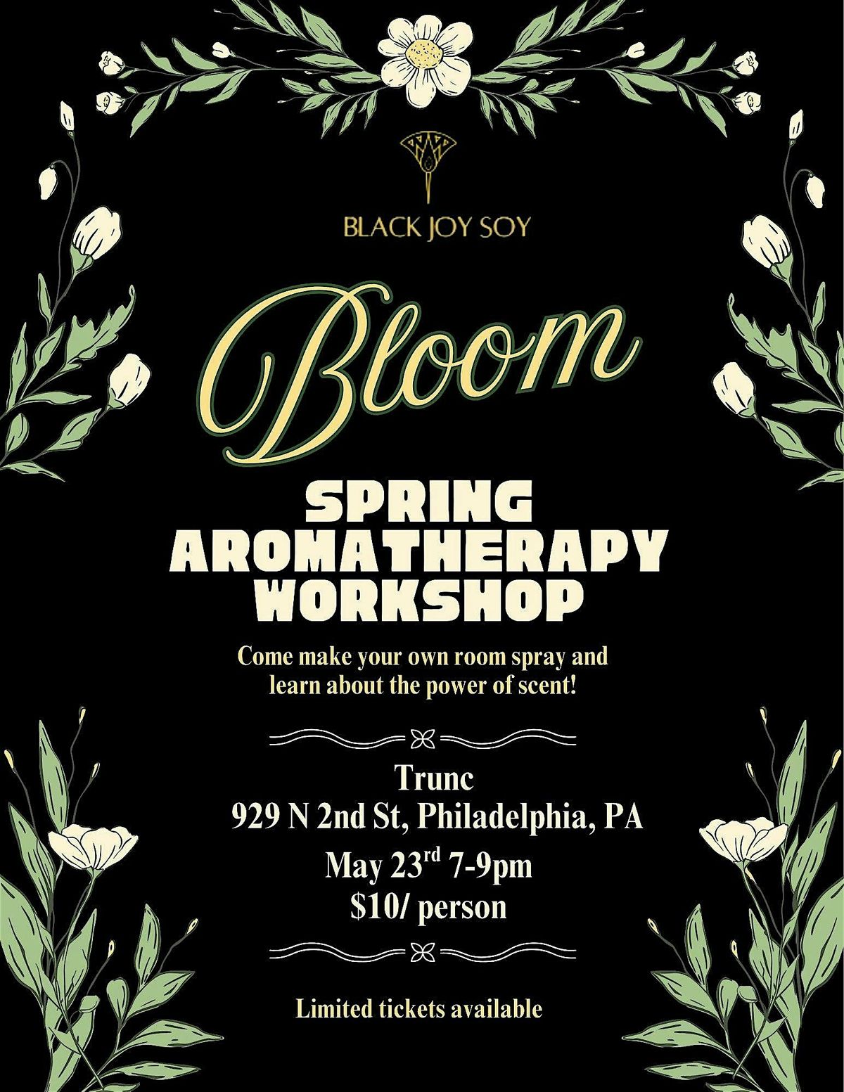 BLOOM: Spring aromatherapy workshop