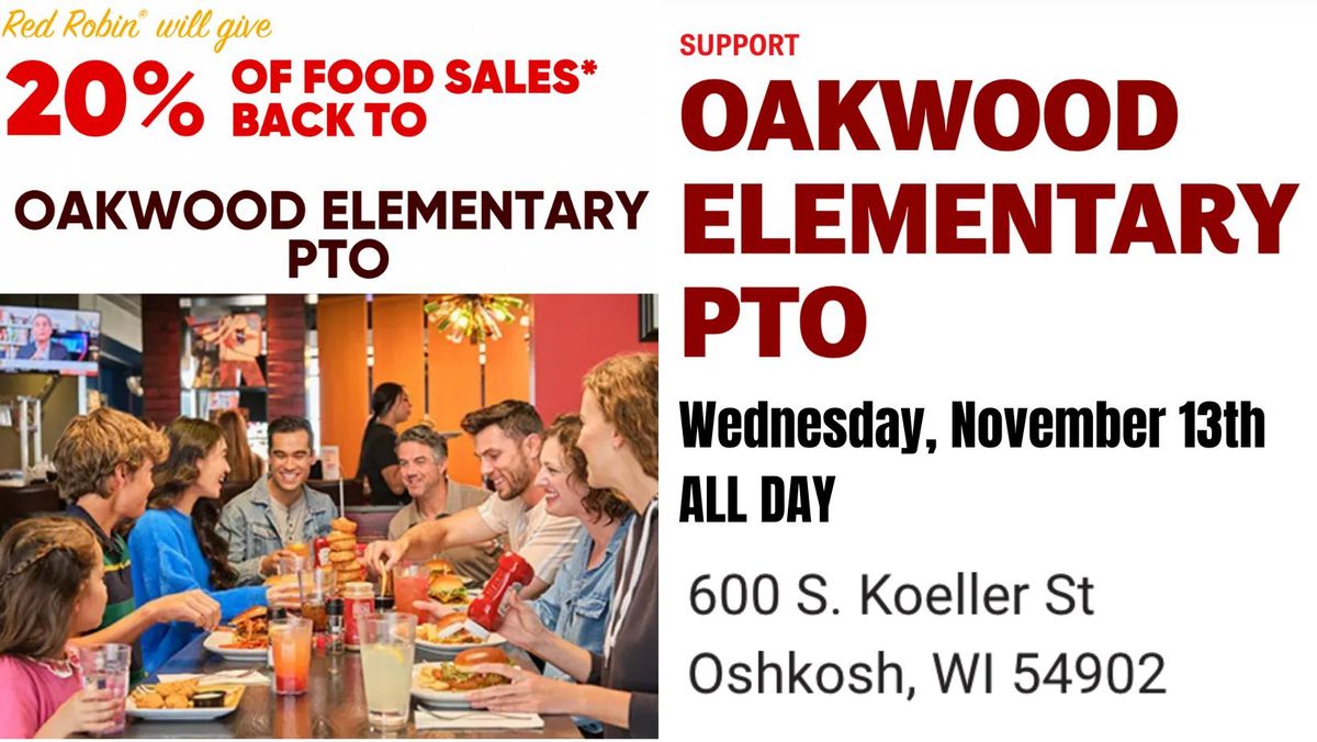 Red Robin Fundraiser - ALL DAY November 13th