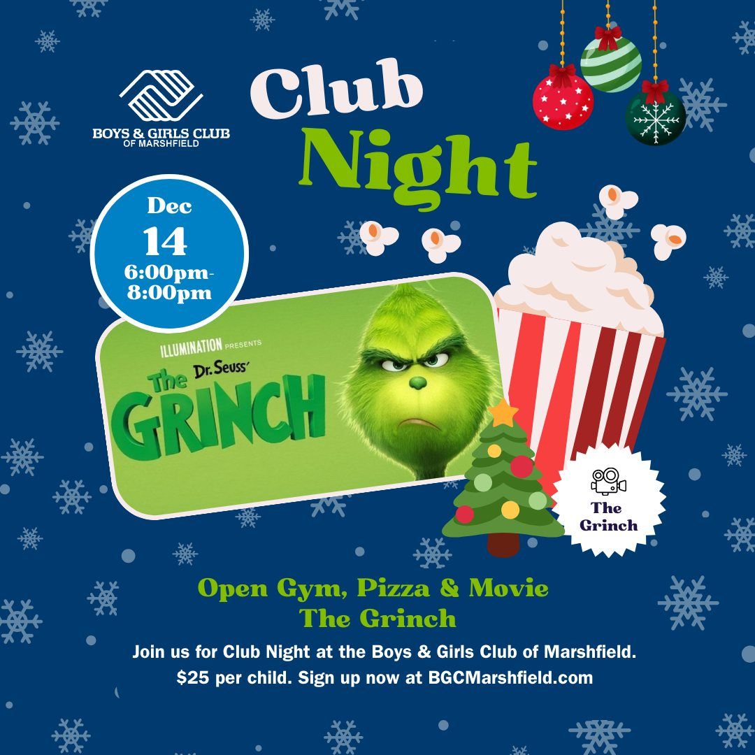 BGC Kids Club Night- The Grinch