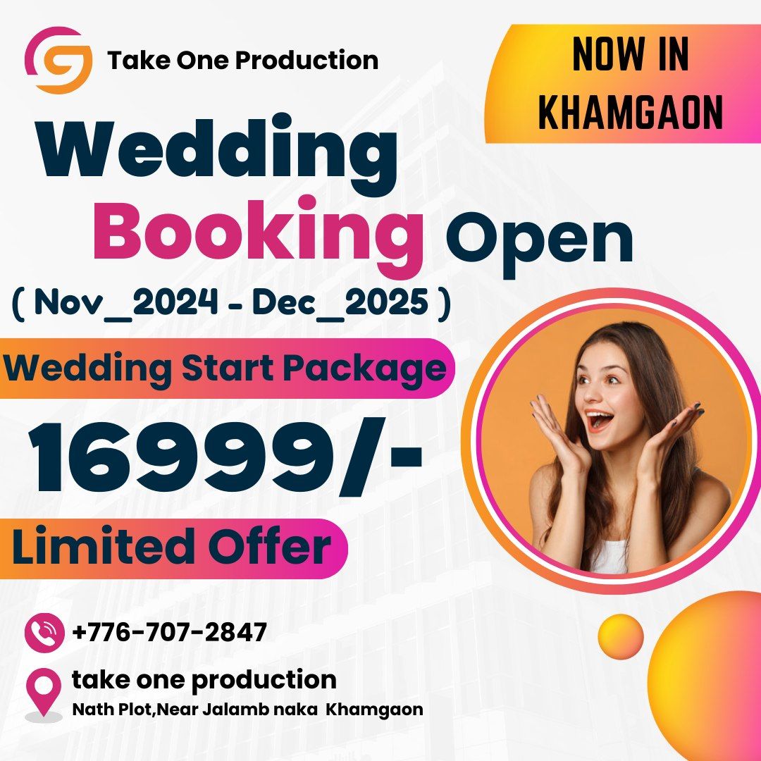 Take One Production Wedding Booking Open