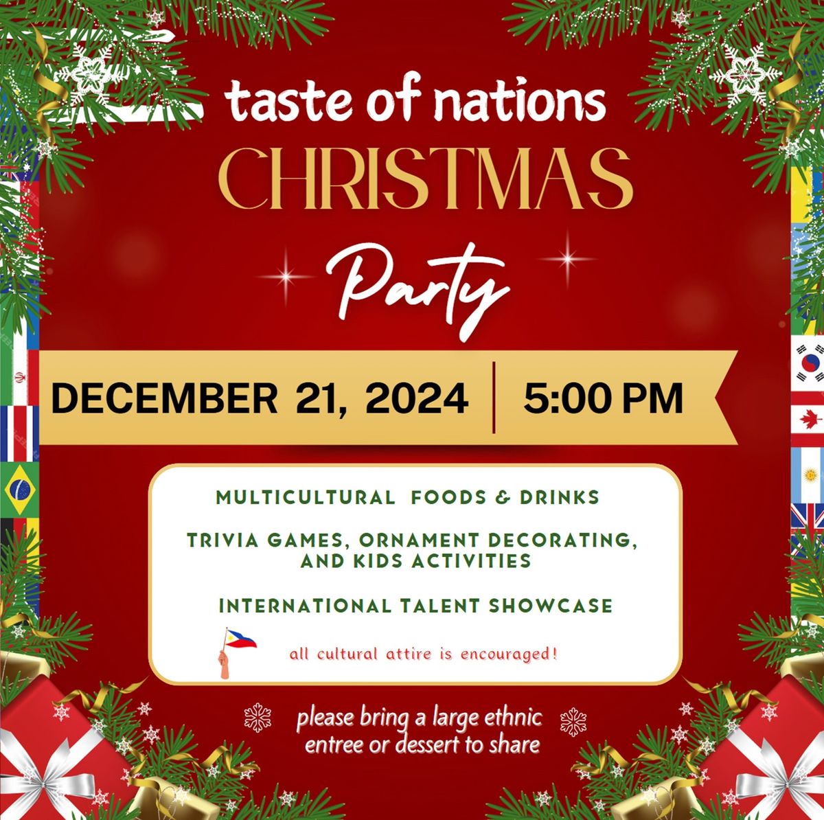 Christmas Party - Around the World: Taste of Nations