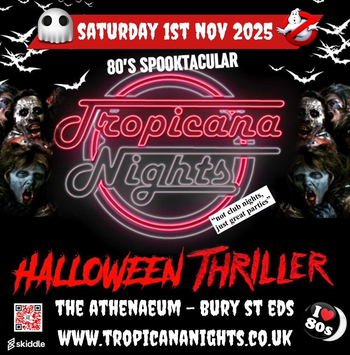 TROPICANA FRIGHTS - 80S HALLOWEEN PARTY, BURY-ST-EDMUNDS!