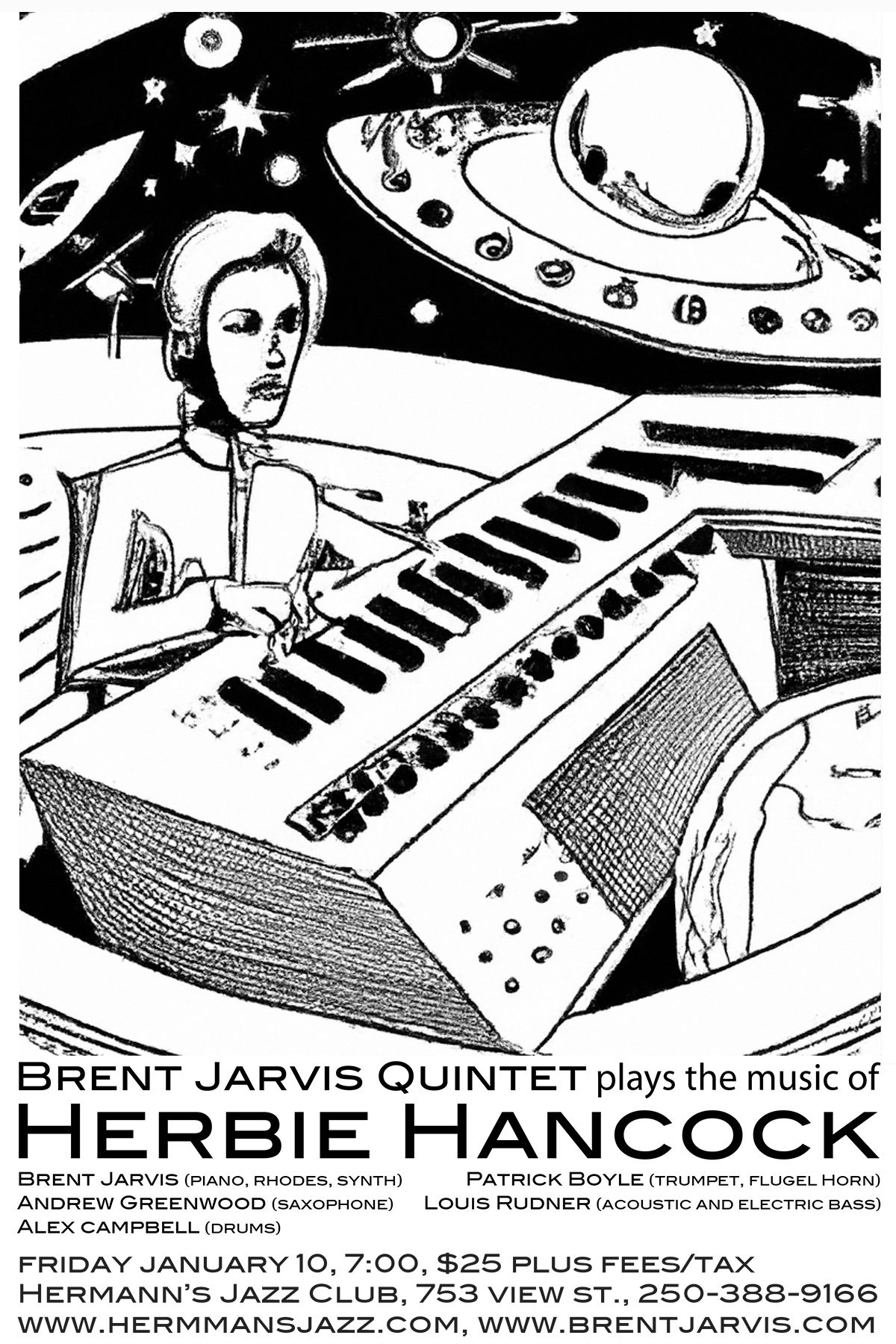 Brent Jarvis Quintet plays the music of Herbie Hancock