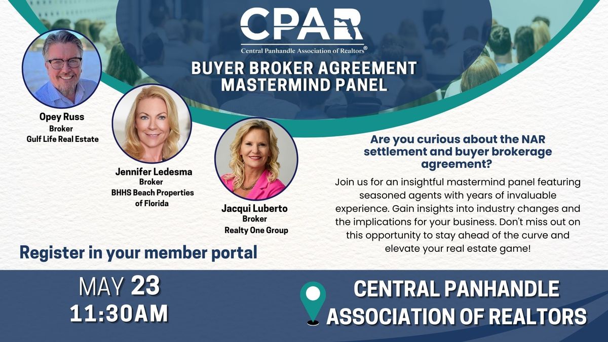 NAR Settlement and Buyer Brokerage Agreement Mastermind Panel 