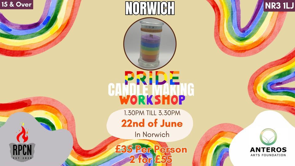 Pride\/Rainbow Candle Making Workshop (Afternoon, Norwich)