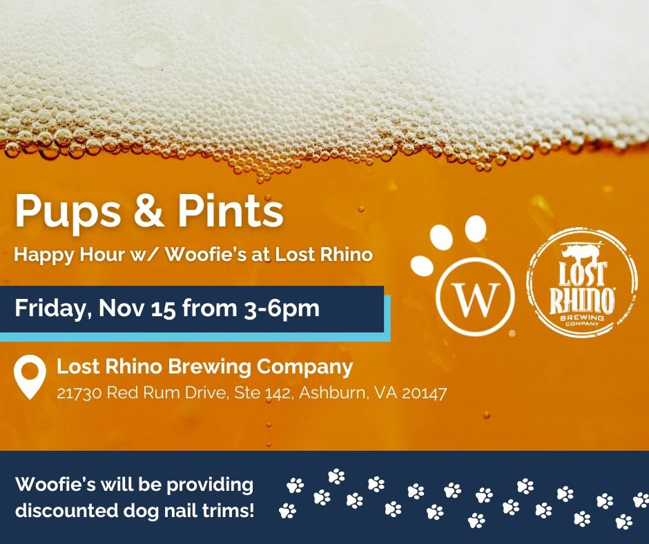 Pups & Pints with Woofie's at Lost Rhino Brewing Co