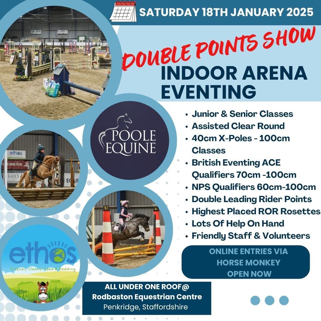 ETHOS BEDDING INDOOR ARENA EVENTING - DOUBLE LEADING RIDER POINTS SHOW 