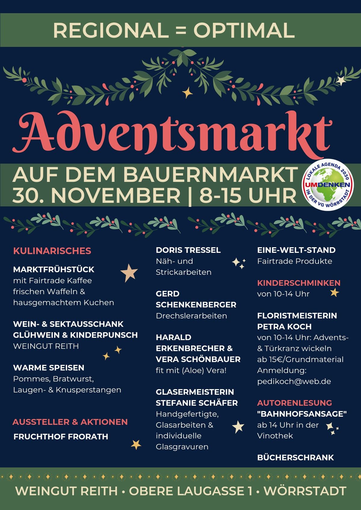 Adventsmarkt auf dem Bauernmarkt W\u00f6rrstadt 30.11.2024