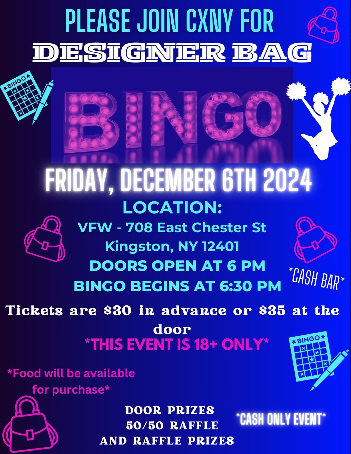 CXNY Designer Bag Bingo