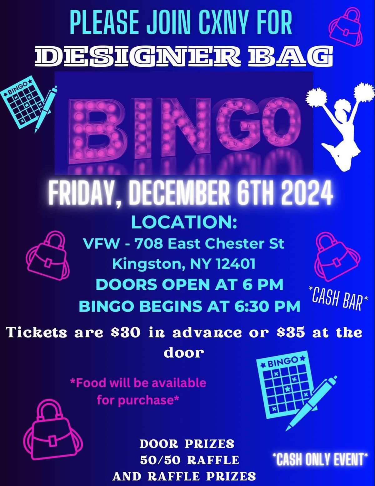 CXNY Designer Bag Bingo