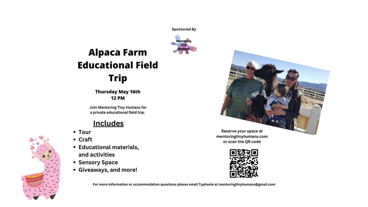 Alpaca Farm Educational Field Trip and Tour