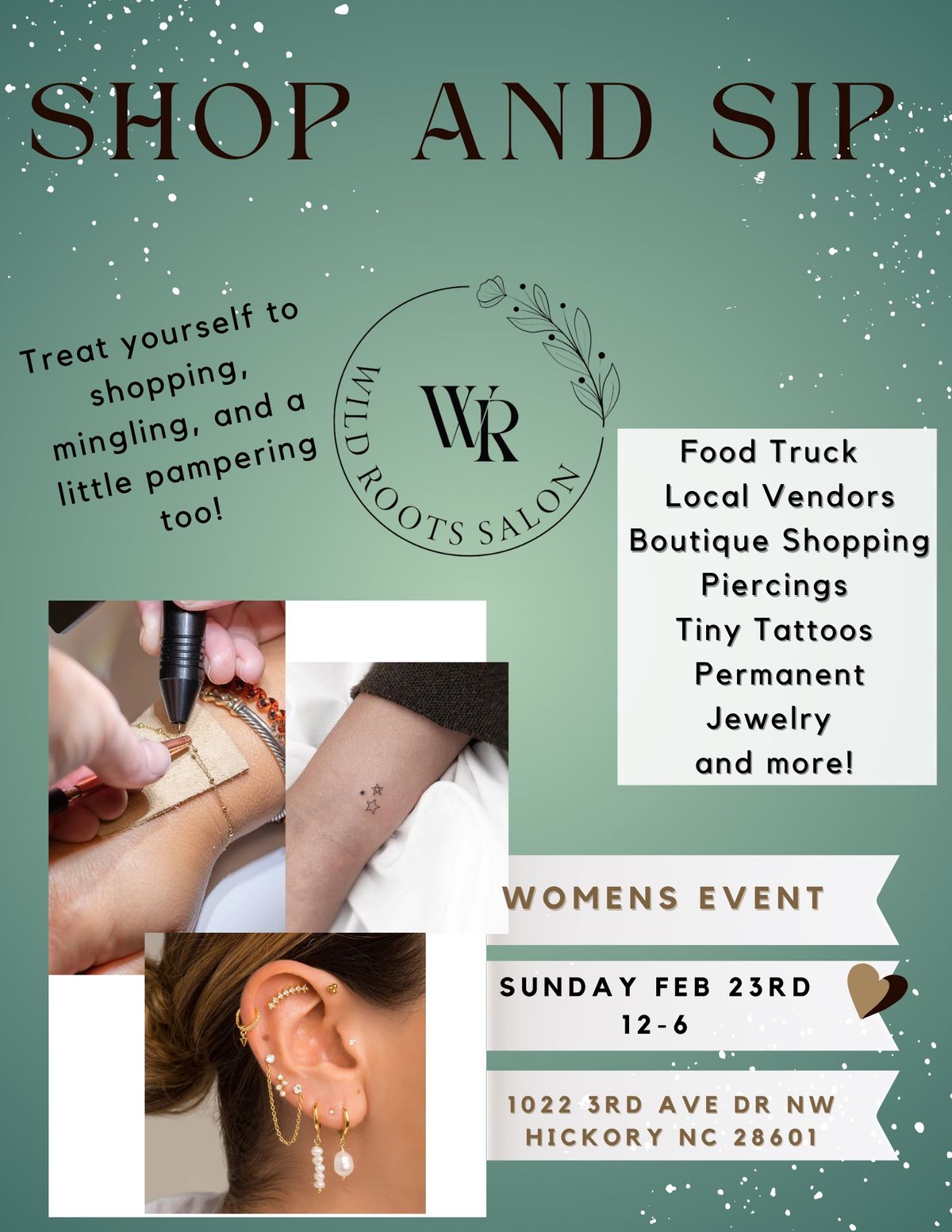 Wild Roots Salon Shop and Sip Annual Event 