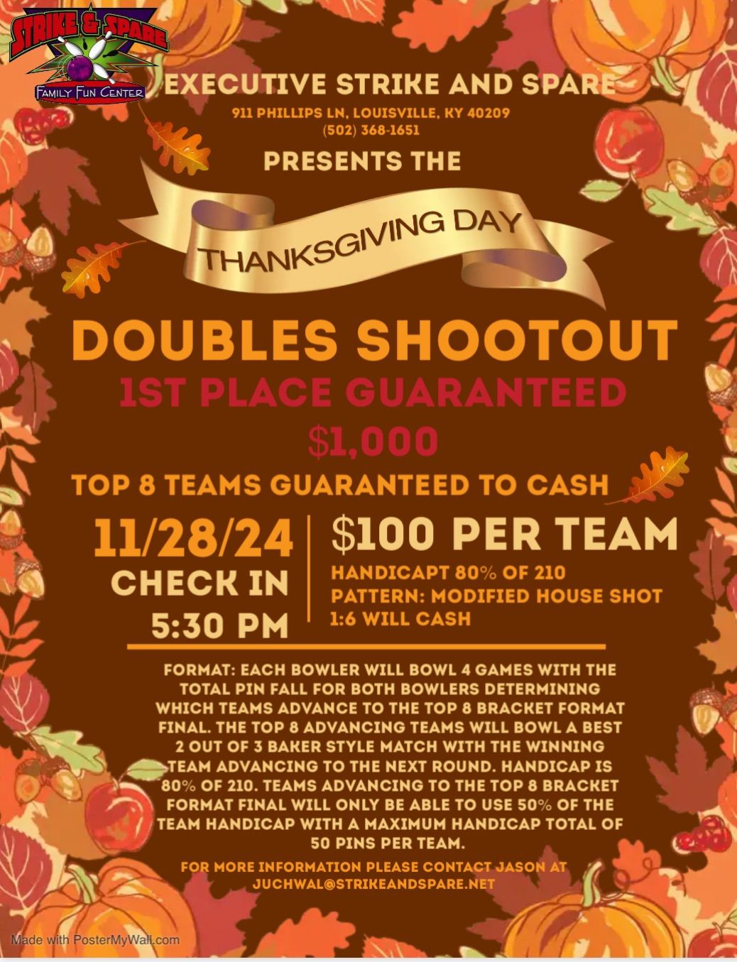 THANKSGIVING DAY DOUBLES SHOOTOUT