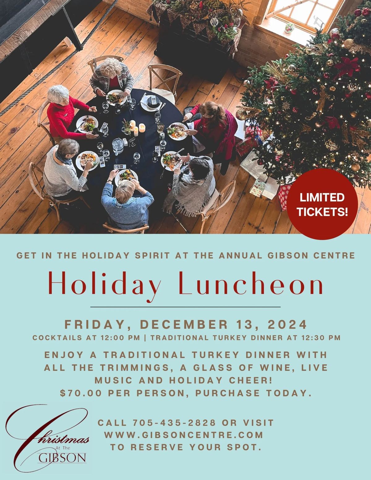 Holiday Luncheon at The Gibson Centre