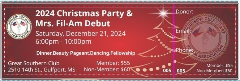 Fil-Am Christmas Party and Mrs. Fil-Am Debut Party 