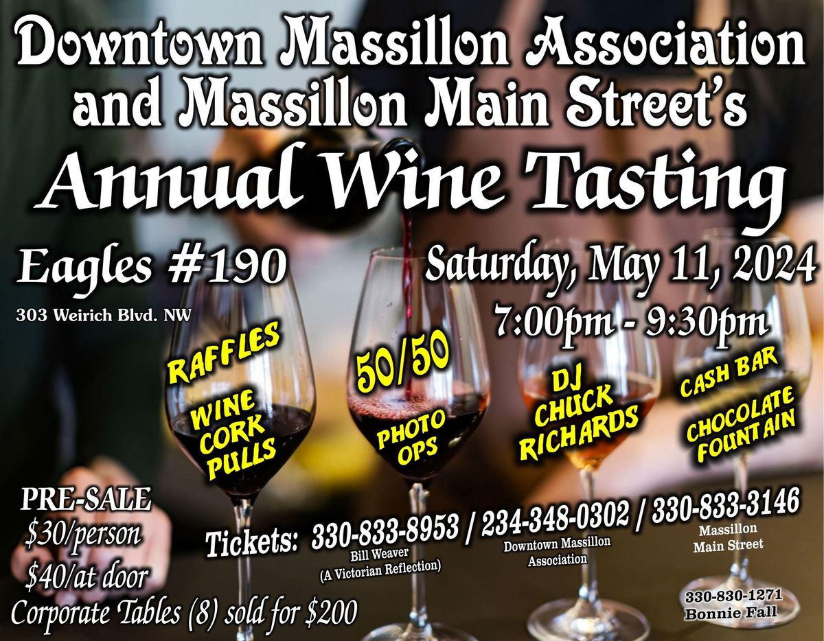Downtown Massillon Assoc and Massillon Mainstreet Annual Wine Tasting 