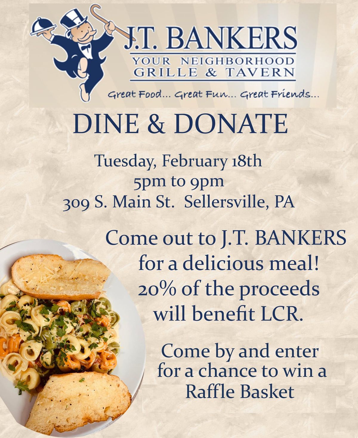 J.T. Bankers Dine & Donate