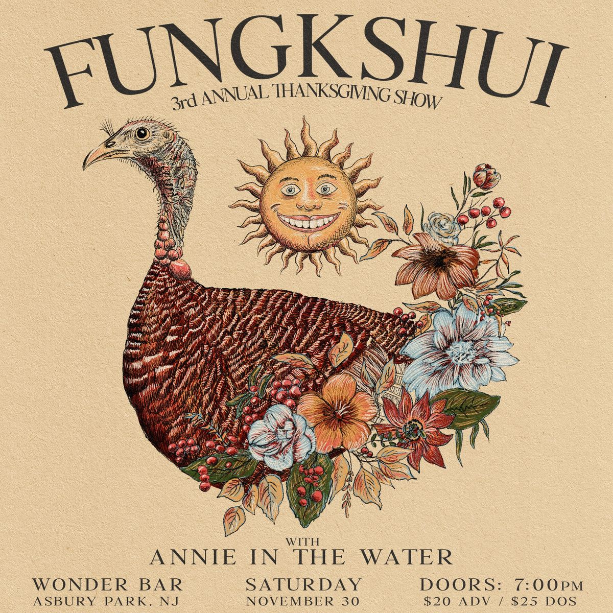 3rd Annual Thanksgiving weekend show at The Wonder wsg Annie in the Water