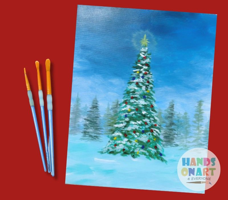 "Christmas Tree", Friday, December 6th, Adult Paint Night!