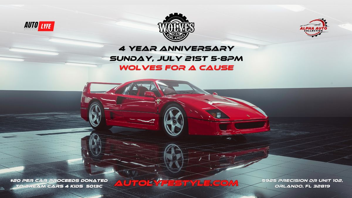 Wolves Den Orlando 4 Year Anniversary - July 21st