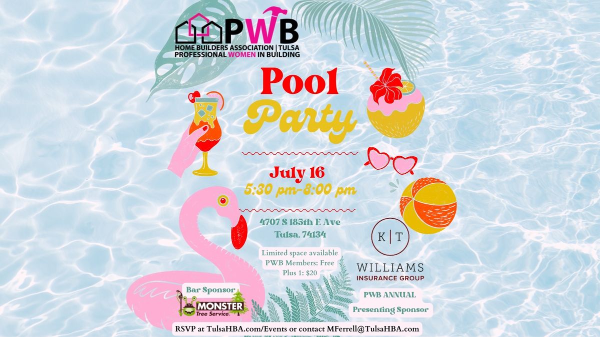 Professional Women in Building - Pool Party