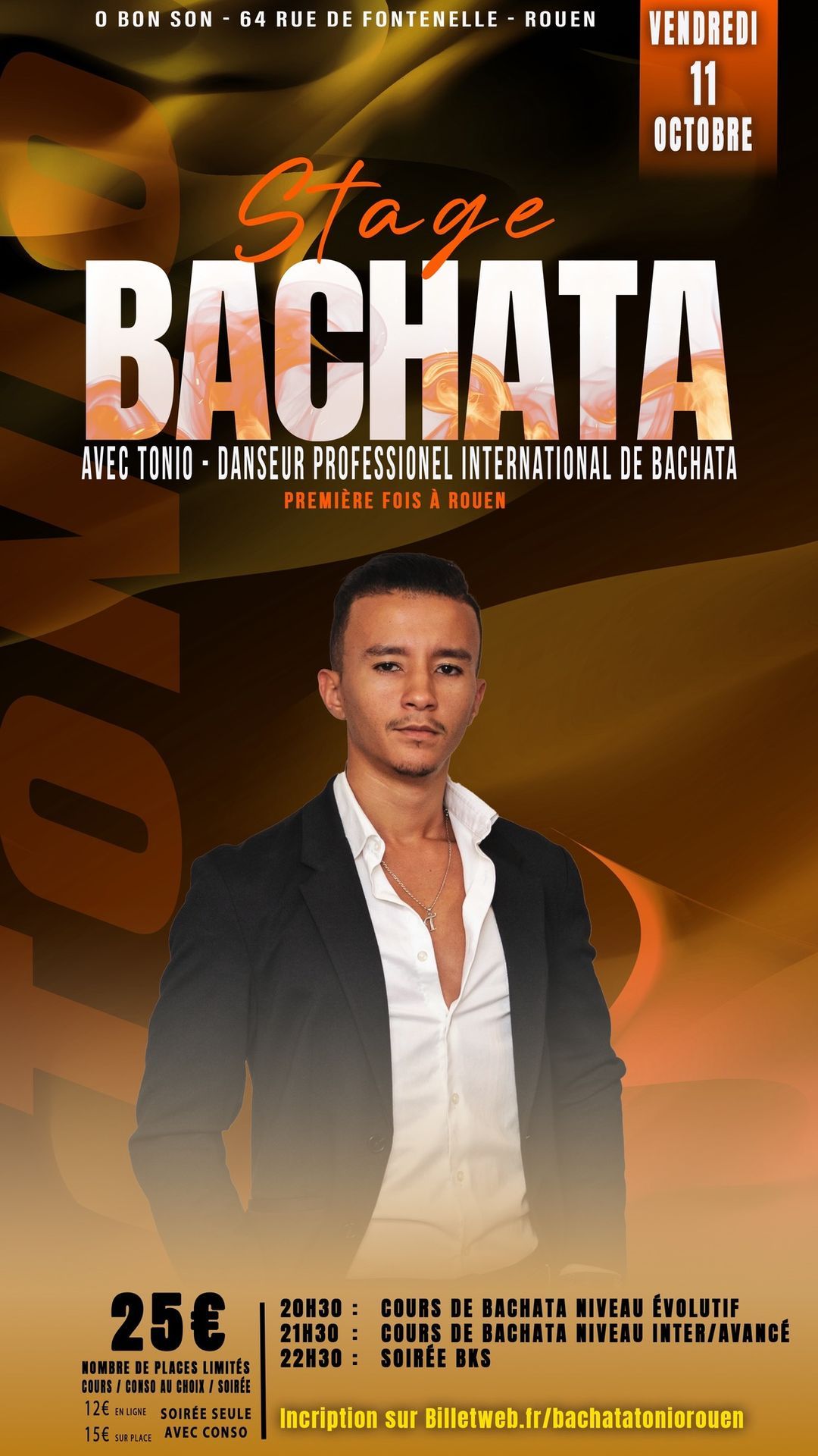 Stage intensif bachata avec Tonio