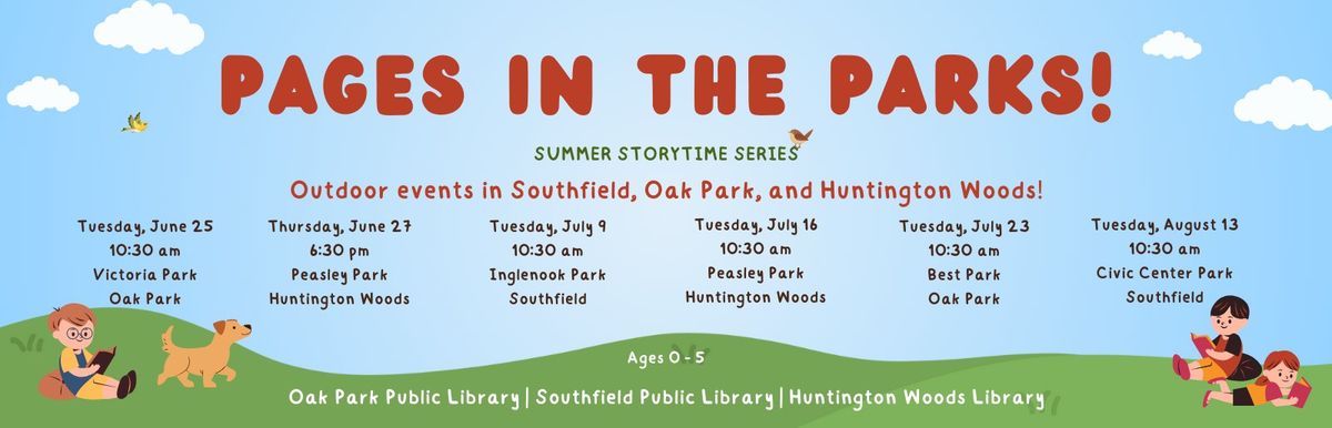 Pages in the Parks: Civic Center Park, Southfield