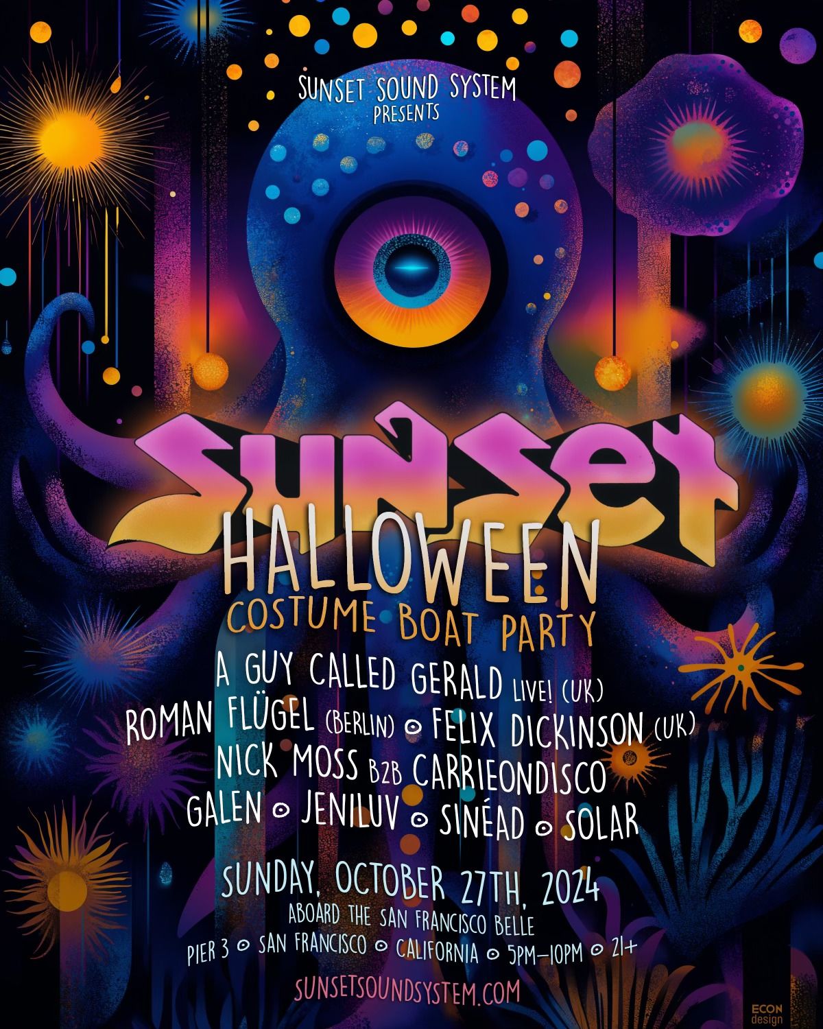 Sunset Sound System Halloween Costume Boat + After-Party 2024