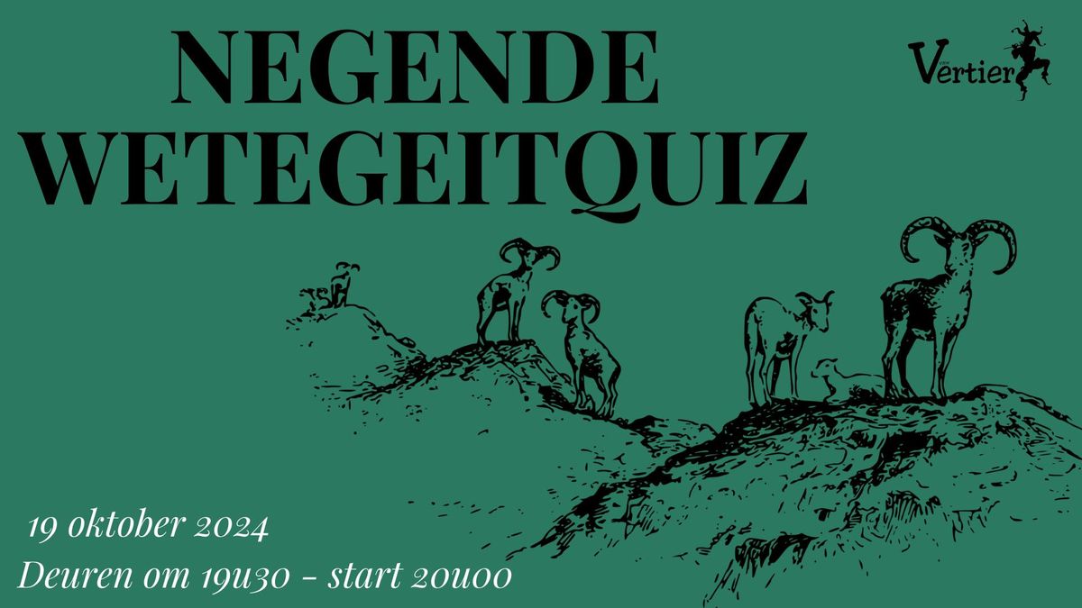 Negende Wetegeitquiz - 19 oktober 2024