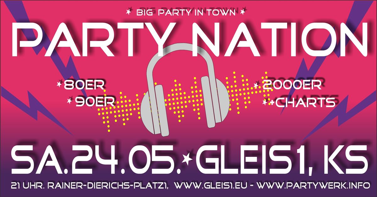 Party Nation Hits der 80er, 90er, 2000er und Charts!