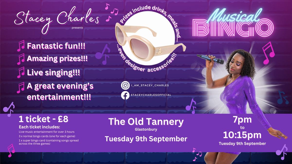 Midweek Musical Bingo at The Old Tannery (Glastonbury) - Tuesday 9th September 7pm