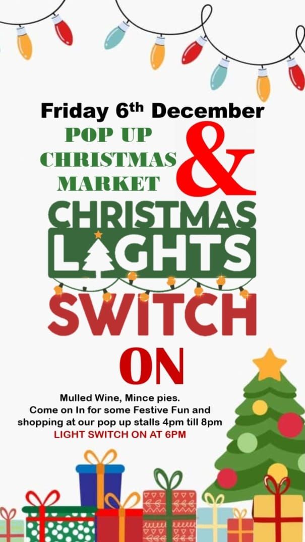 Christmas Market and light switch on 