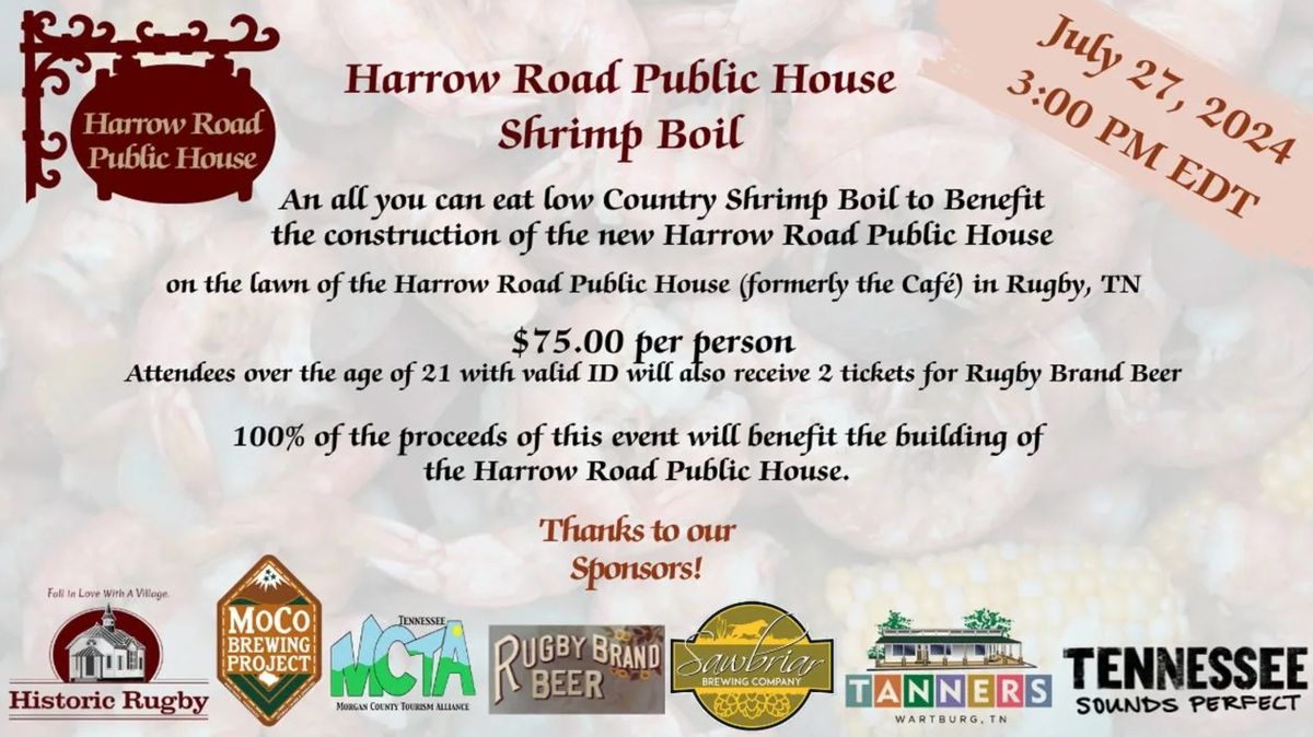 Historic Rugby\u2019s All-You-Can-Eat Shrimp Boil Fundraiser