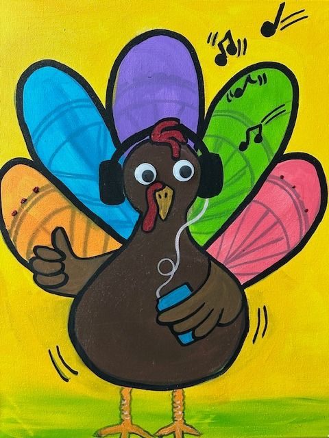 KIDS Funky Turkey Painting Party