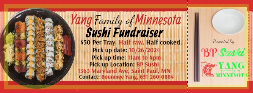 Yang Family of Minnesota Sushi Fundraiser (2024)