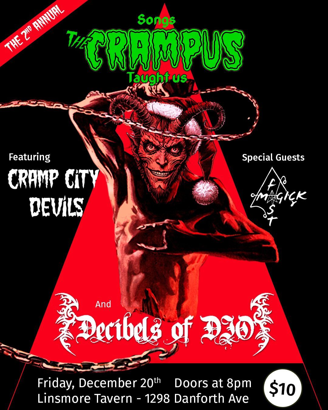 Cramp City Devils, Decibels of Dio Tribute to Ronnie James Dio and Fast Magick Live at the Linsmore!