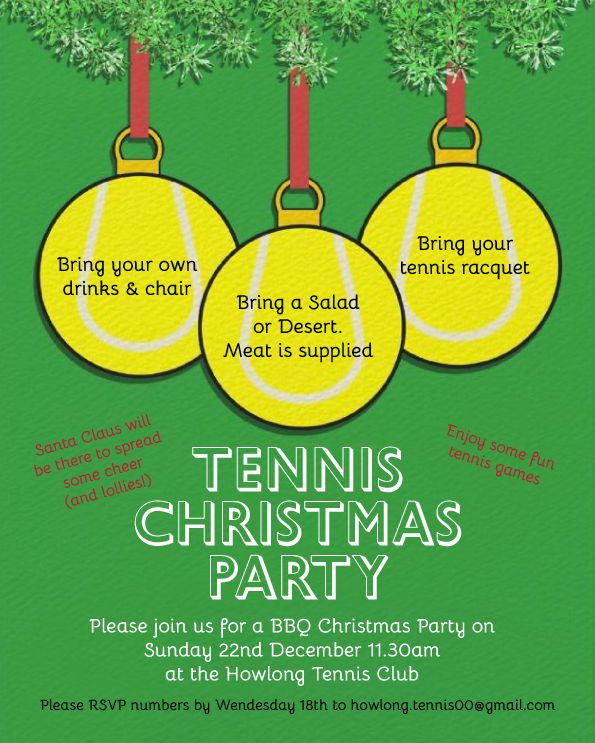 Howlong Tennis Club's Christmas BBQ Party