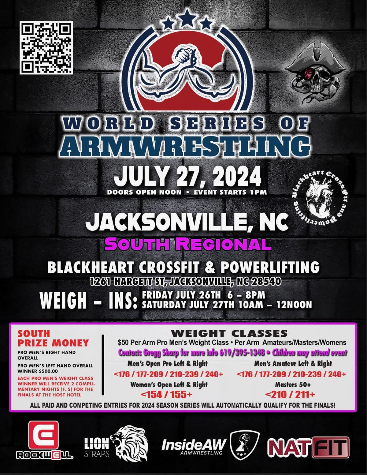 World Series of Armwrestling - South II Regional Jacksonville, NC