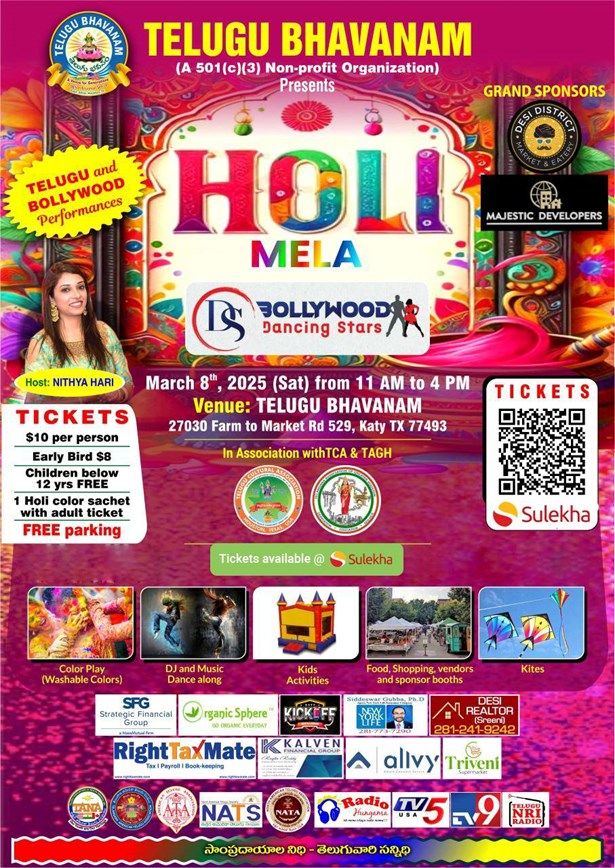 Telugu Bhavanam Holi Mela 2025