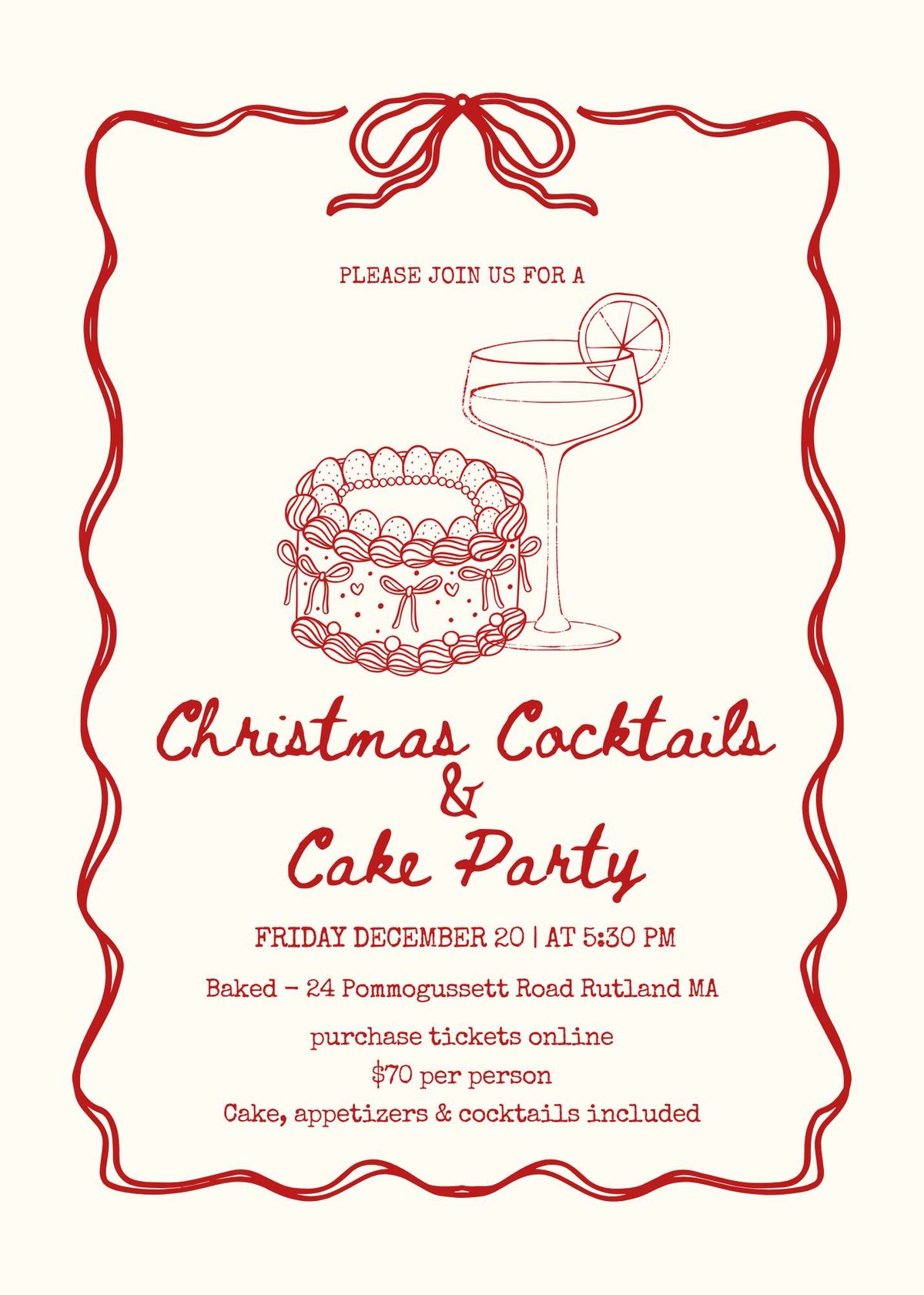 Christmas Cocktails & Cake