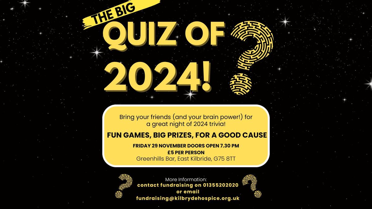 Kilbryde's Big Quiz of the Year!