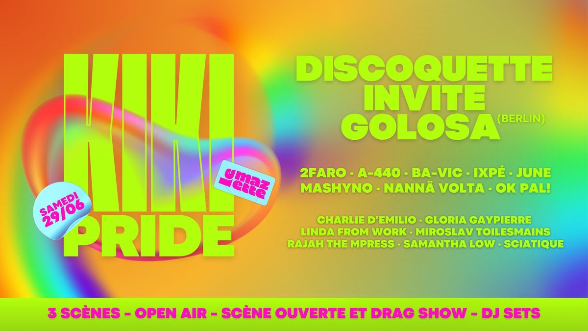 KIKI PRIDE : Discoquette invite Golosa (Berlin)