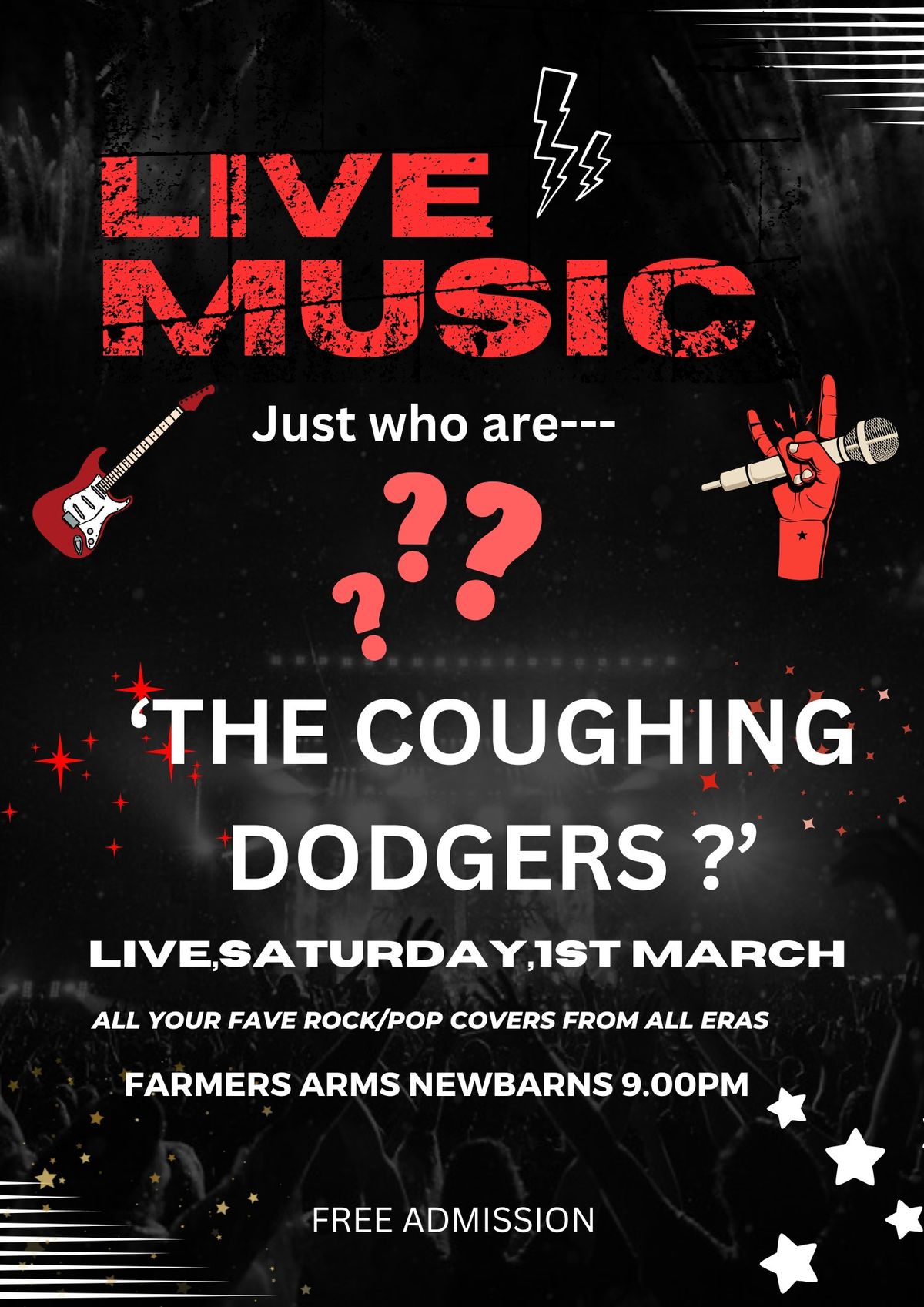 'THE COUGHING DODGERS'-JUST ABOUT LIVE !!!