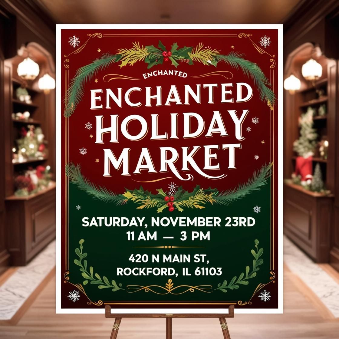 Enchanted Holiday Market hosted by Earth Zero Waste + SRM Prints