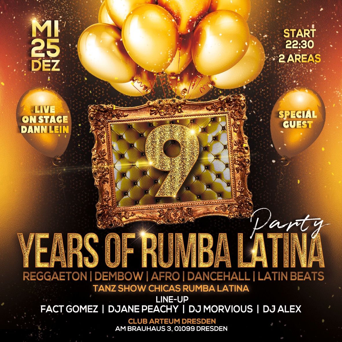 \ud83d\udc9b 9 YEARS OF RUMBA LATINA \ud83d\udc9b MI. 25 DEZEMBER 