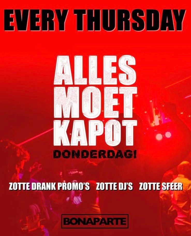 Alles Moet Kapot Donderdag! Free Red Bull* ! 