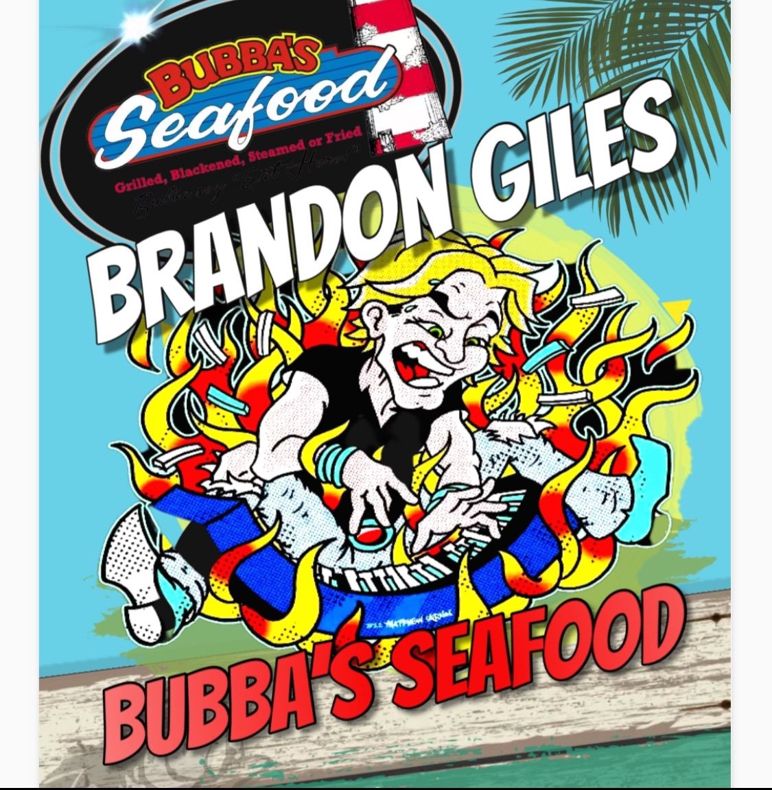 Brandon Giles live 2-5pm at Bubba\u2019s Seafood, Orange Beach, AL 