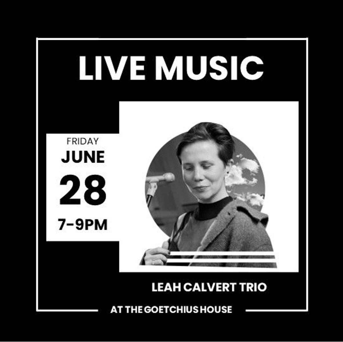 LIve Music:  Leah Calvert Trio